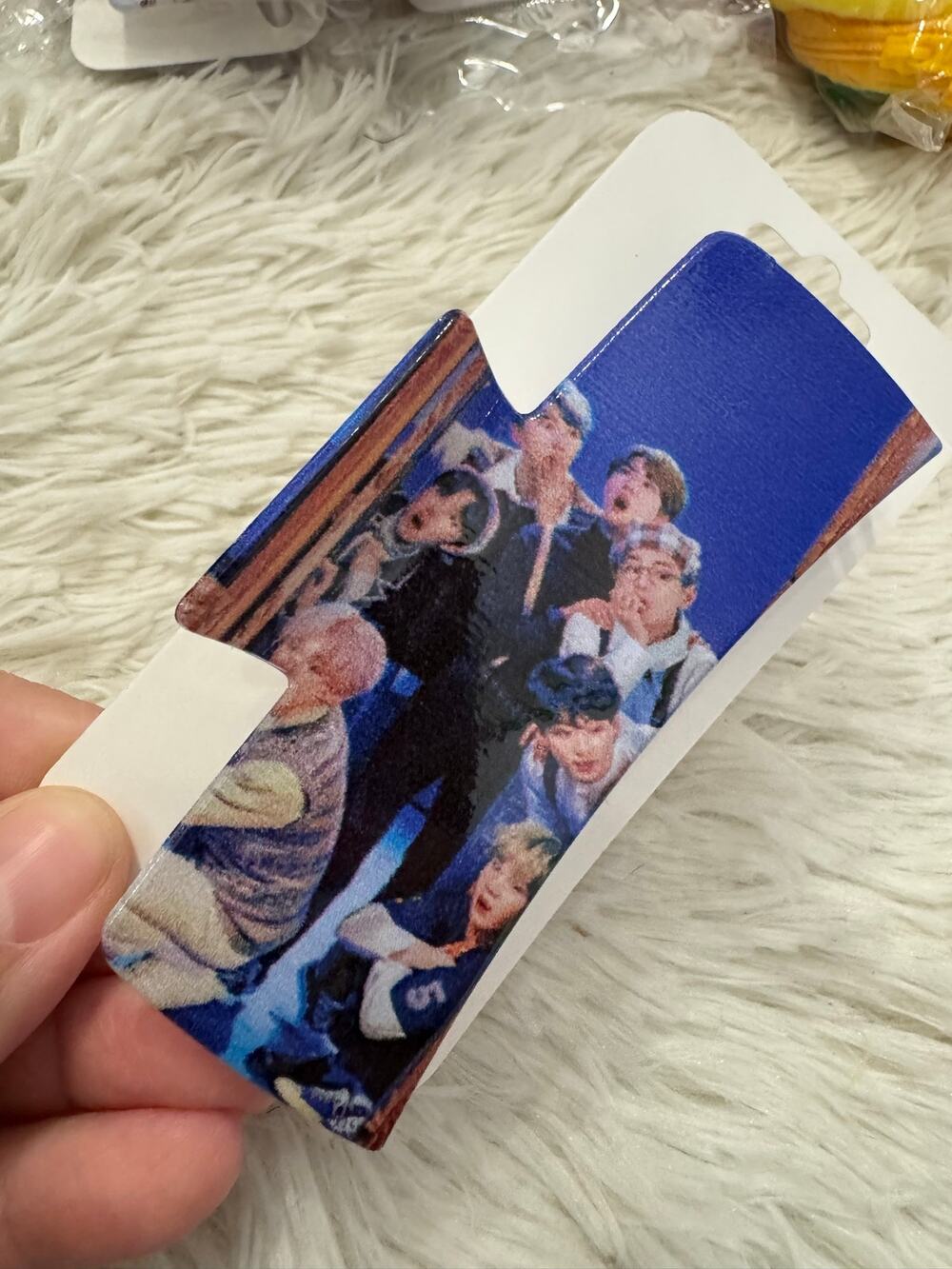BTS acrylic hair clip claw with group photo